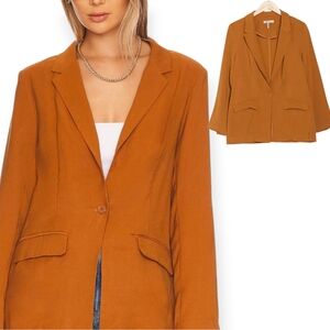 BCBGeneration Carmel Brown One Button Long Sleeve Blazer Sz XL